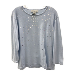 Cathy Daniels Powder Blue Embellished Blouse